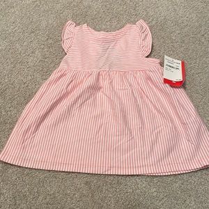 Pink striped baby girl dress